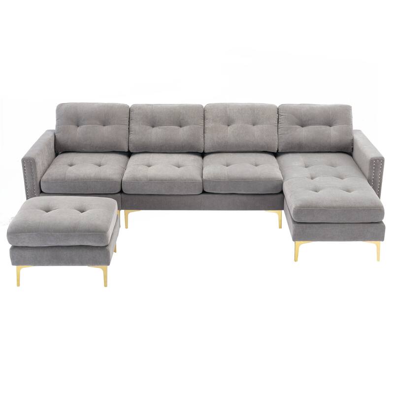110inch L-Shape Convertible Sectional Sofa Couch