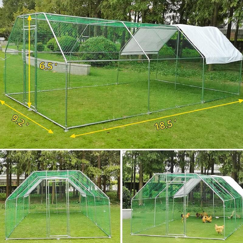 Waterproof Large Metal Chicken Coop for Outdoor Back Yard Farm