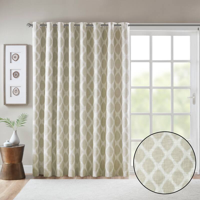 SunSmart Kagen Printed Ikat Blackout Patio Curtain