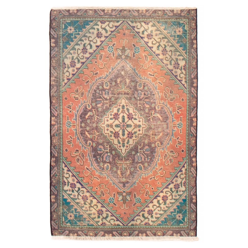 ECARPETGALLERY Hand-knotted Antalya Vintage Copper Wool Rug - 2'11 x 4'6 - Copper - 2'11 x 4'6