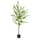 preview thumbnail 4 of 7, Christopher Knight Home - Harry Artificial Enkianthus Tree with Black Plastic Pot