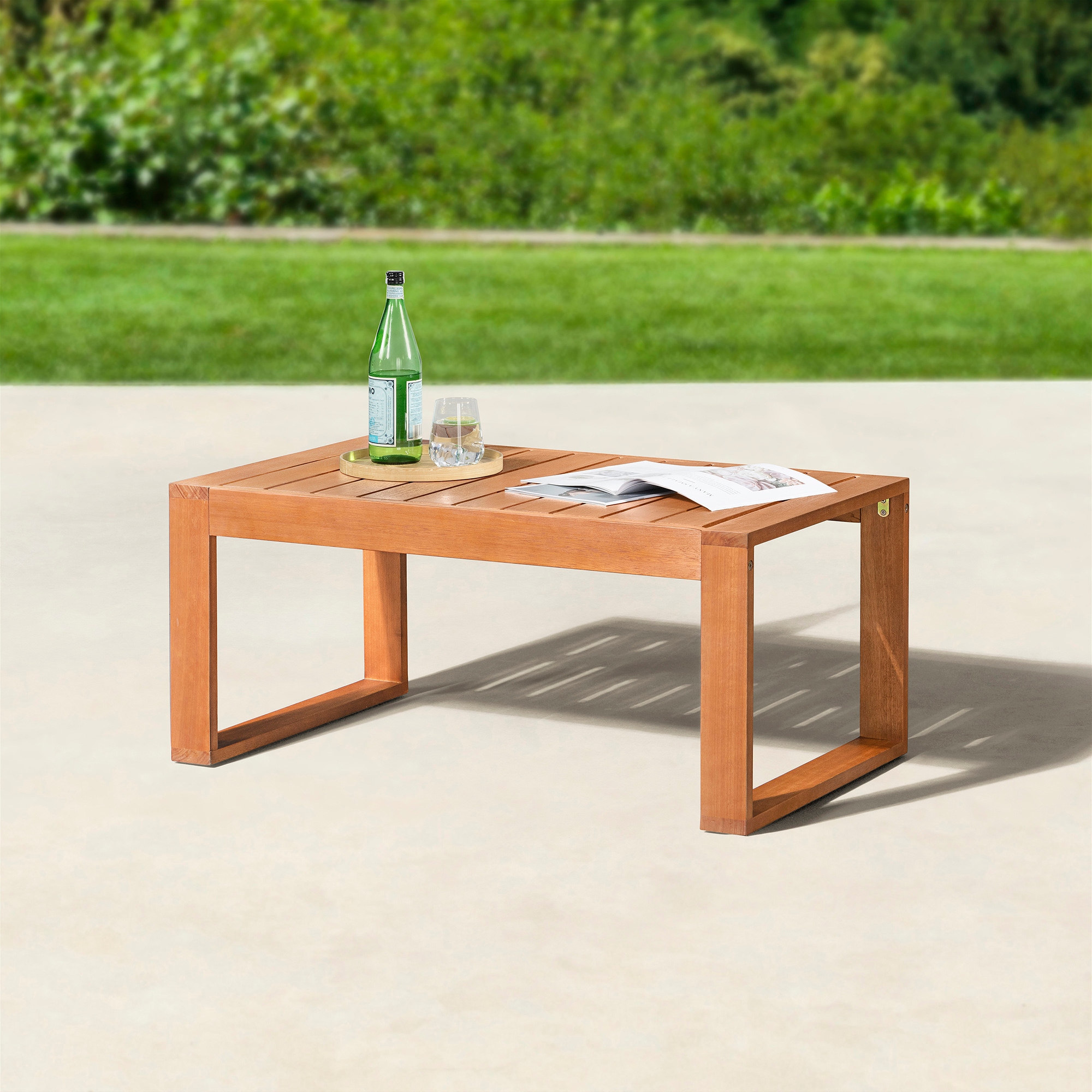 Eucalyptus wood store coffee table