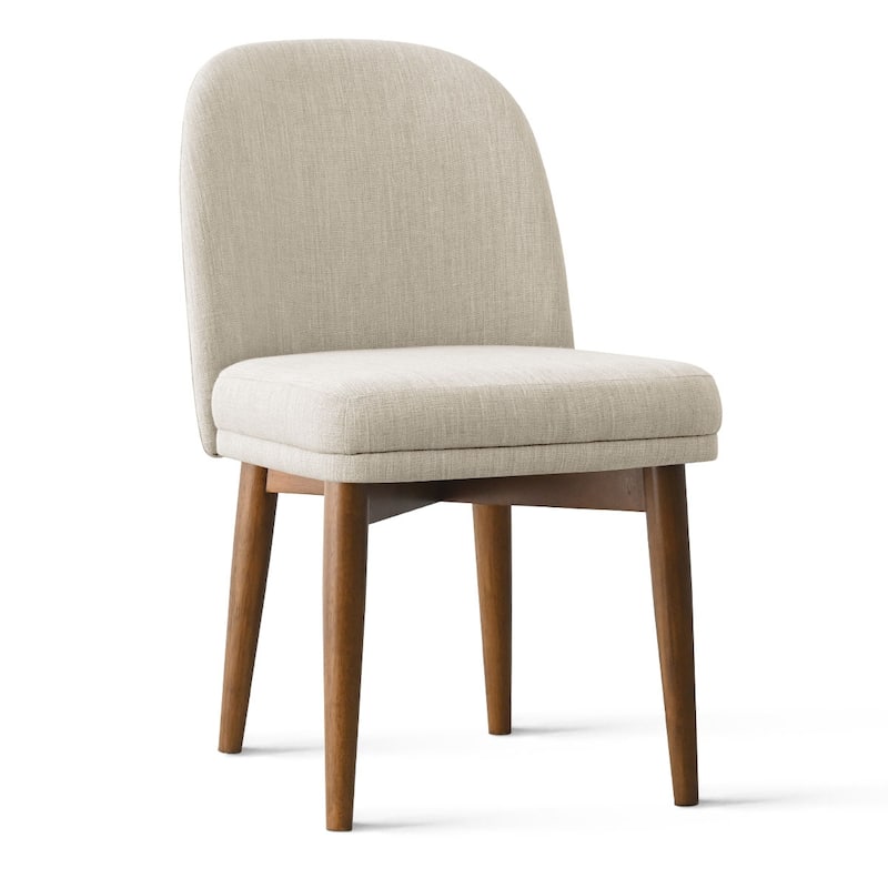 Modern Parsons Dining Chairs with Solid Wood Legs