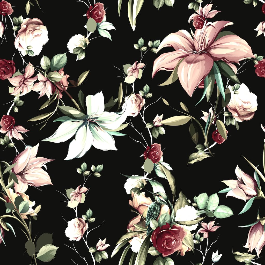 Gorgeous Watercolor Floral - 10'ft H x 24''inch W