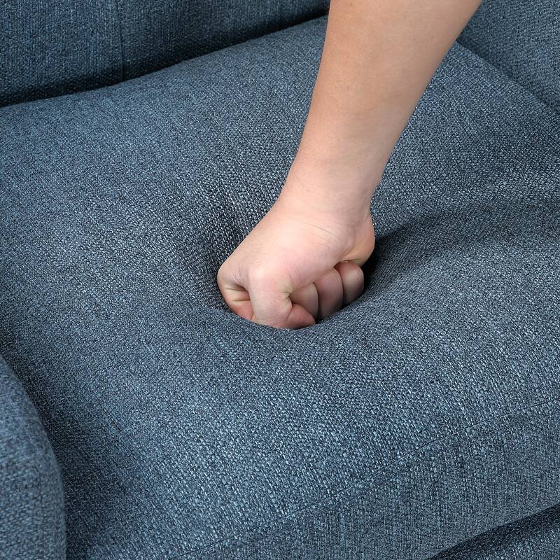 Laertes 26" Textured Fabric Accent Chair - Button-Tufted Chair Back