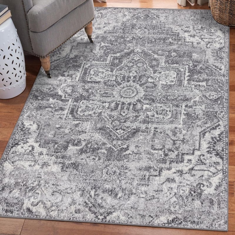 Luxe Weavers Modern Oriental Area Rug - Gray - 8' x 10'