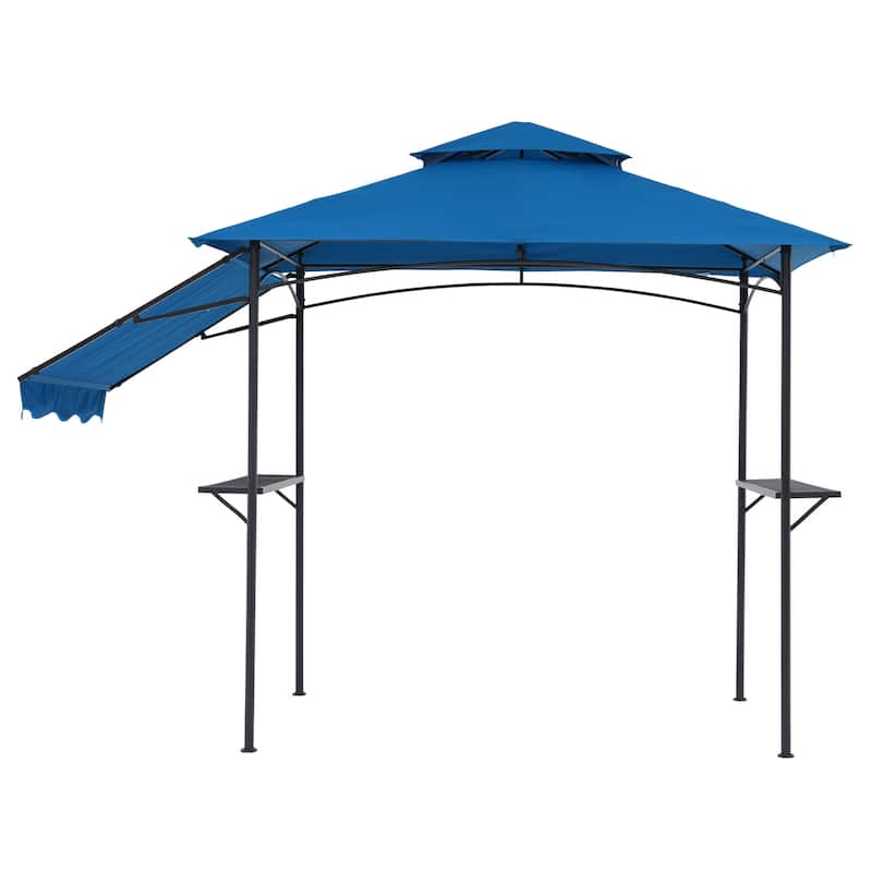 8' x 5' Outdoor Grill Gazebo 2-Tier Canopy