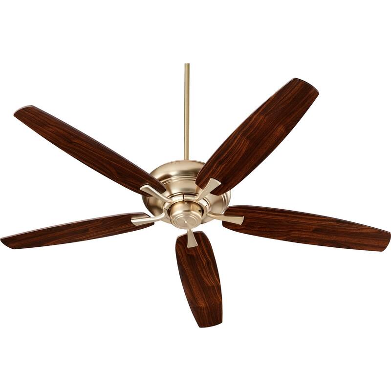 Quorum International Apex 56" 5 Blade Ceiling Fan - Aged Brass