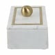 preview thumbnail 45 of 48, Marble Decorative Storage Box with Lid and Gold Accent Handle