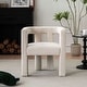 preview thumbnail 18 of 46, Set of 1 Chic design Barrel shaped Fabric Upholstered Accent Armchair White