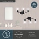 preview thumbnail 4 of 10, Bellwood Traditional Bathroom Vanity Wall Lighting Fixture, Glass Shade, Dimmable, LED Compatible, Over the Mirror Mount