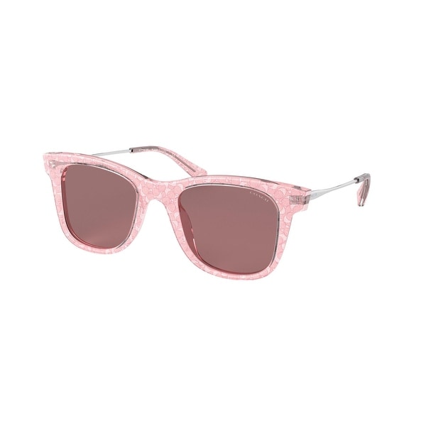 Coach HC8290 5586M6 50 Pink Glitter Signature C Woman Square Sunglasses. Opens flyout.