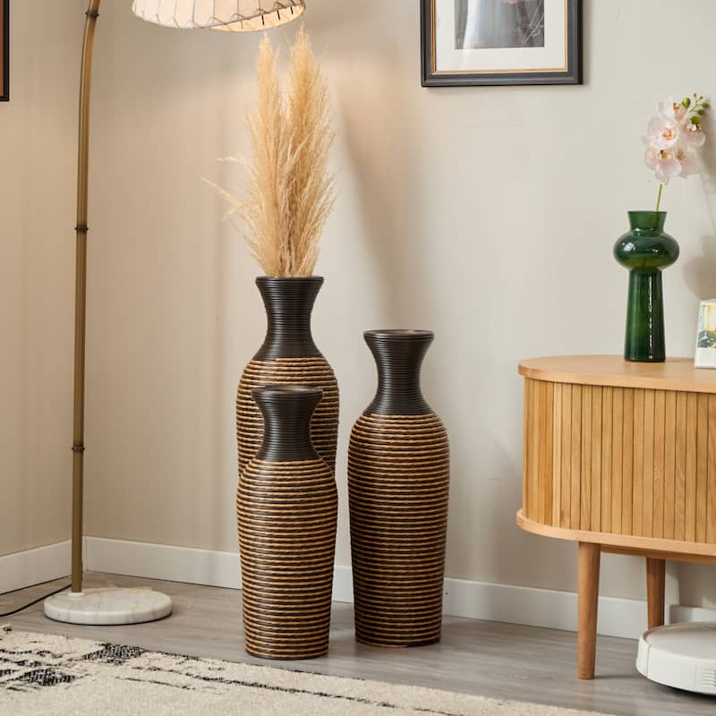 3-piece set of decorative floor vases,high independent flower racks,artificial vine vases,PVC vases,home decoration flower racks