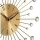 preview thumbnail 66 of 68, Gold / Copper / or Silver Iron Metal Starburst Sun Glam Wall Clock
