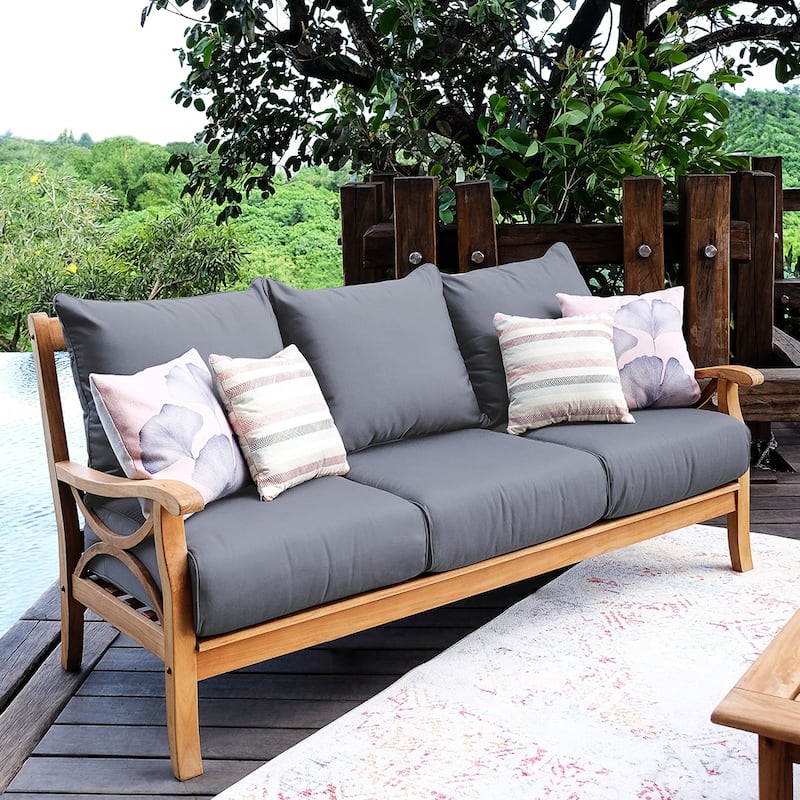 Cambridge Casual Luma 5-Piece Teak Outdoor Conversation Set with Cushion