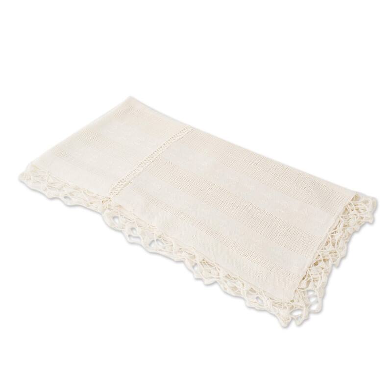 Novica Handmade Tactic Patterns Cotton Table Runner