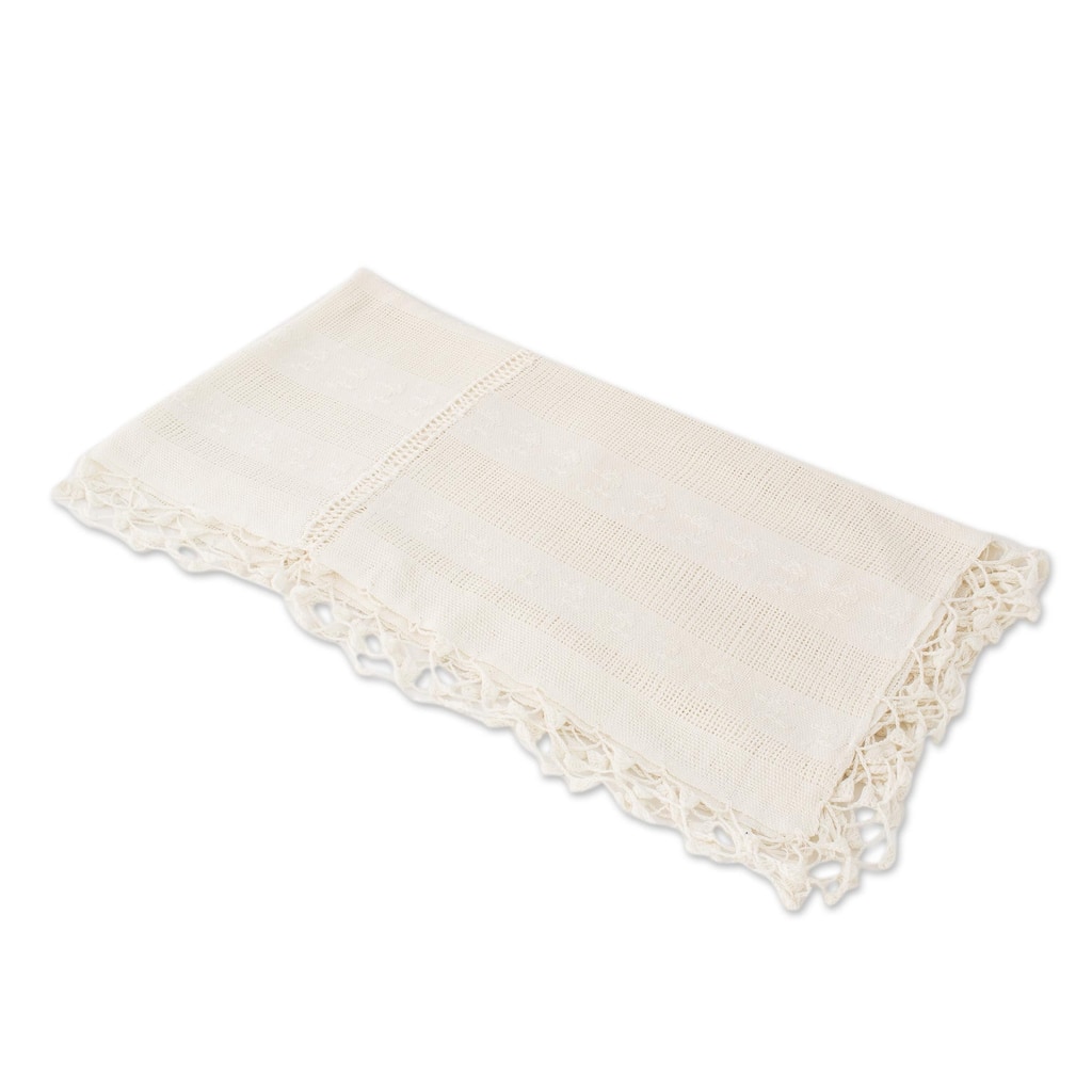 Novica Handmade Tactic Patterns Cotton Table Runner