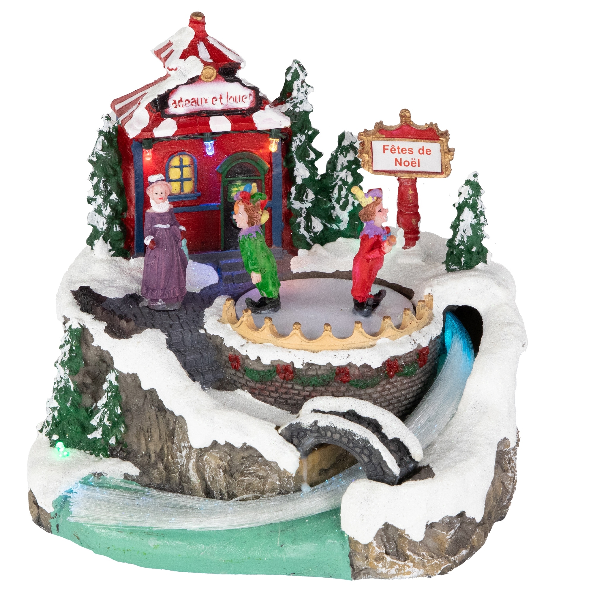 LED Lighted Animated Christmas Scene Village Display Decoration 7.75"