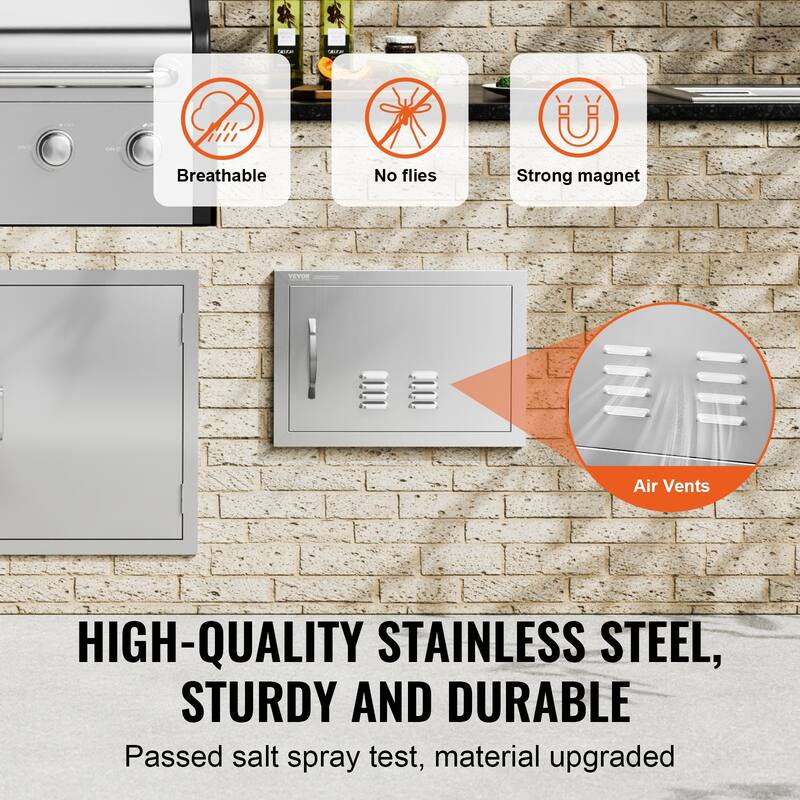 VEVOR Stainless Steel BBQ Access Door for Outdoor Kitchen, Grilling Station