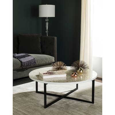 SAFAVIEH Cheyenne Cream Coffee Table - 39.8" x 39.8" x 15.4"