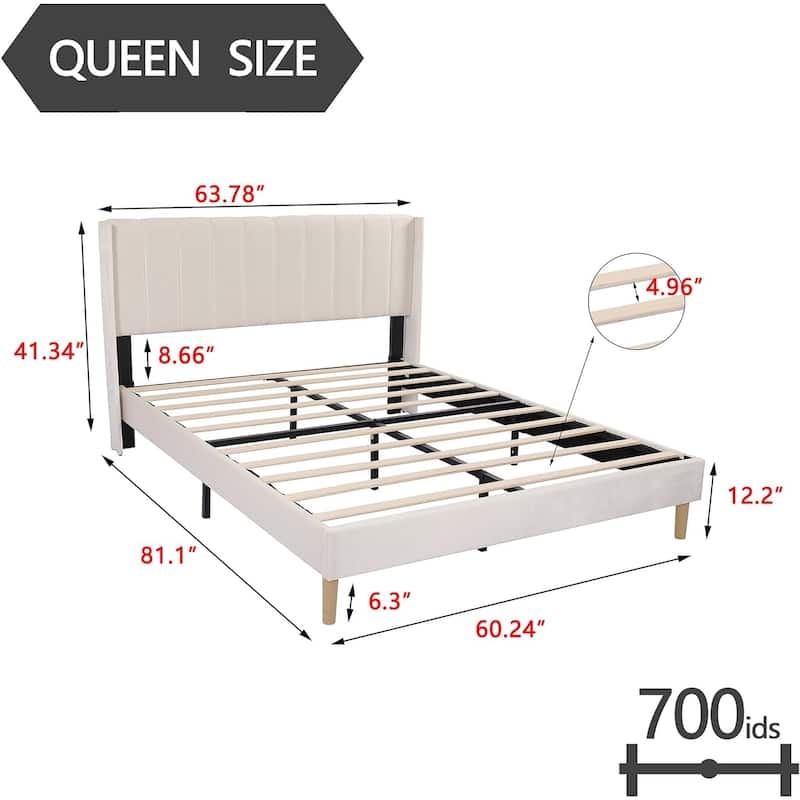 Alazyhome Upholstered Platform Bed Frame