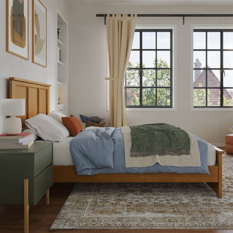 Charlotte Solid Wood Low Profile Platform Bed with Matching Footboard