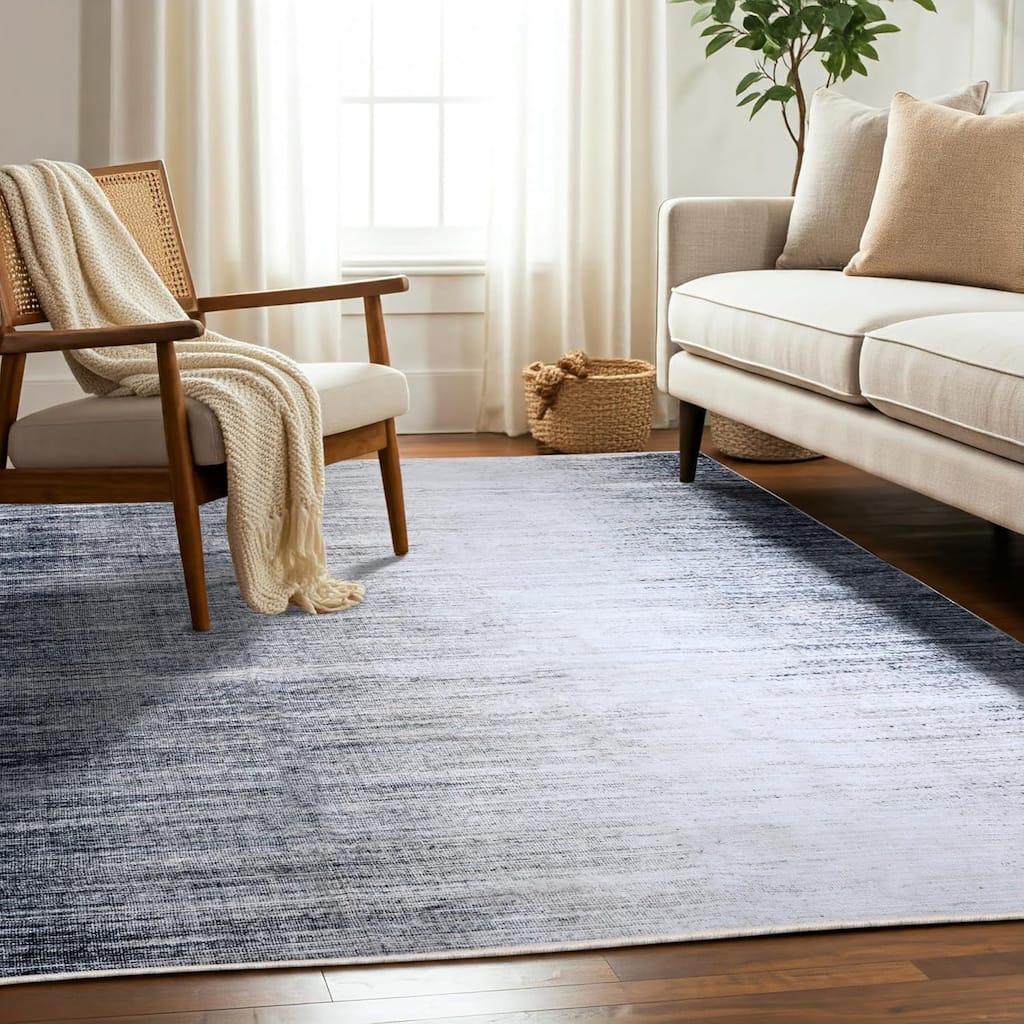Delara Machine Washable Area Rug, Soft & Durable, Non-Slip Backing, Eco- Friendly GRS certified.
