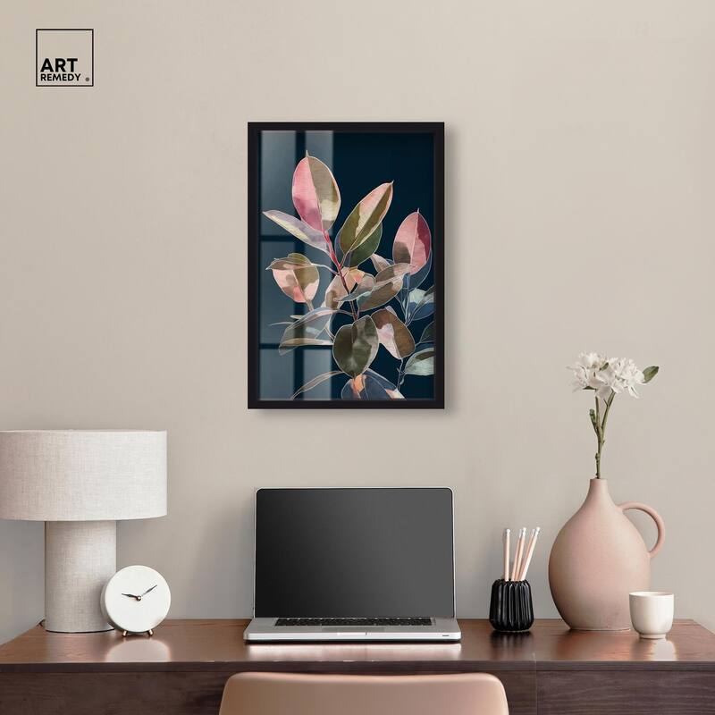 Fuchsia Frond I Shadowbox by Art Remedy