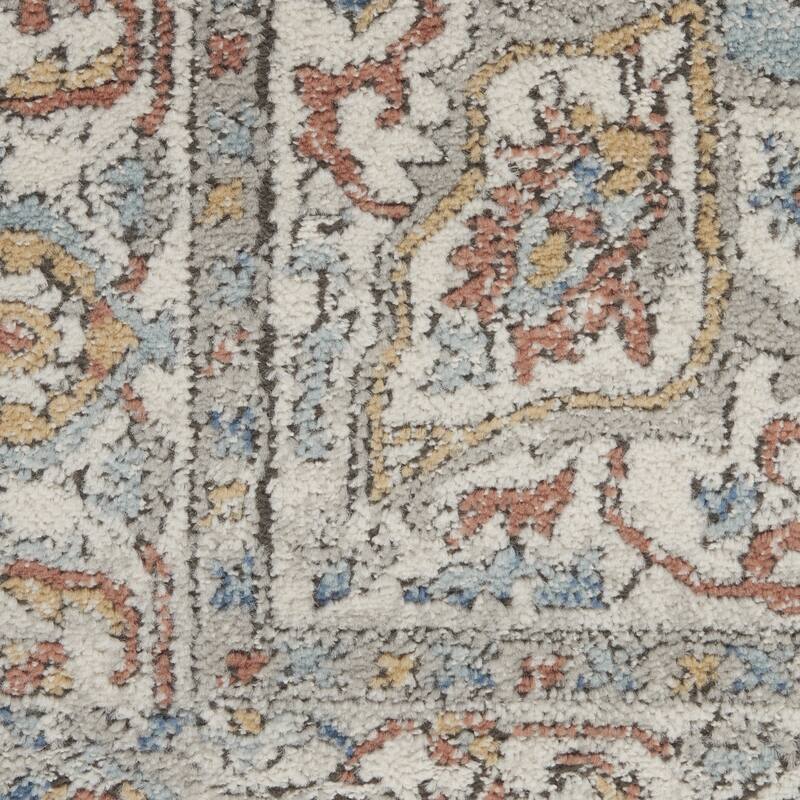 Power Loomed Distressed Traditional Area Rug