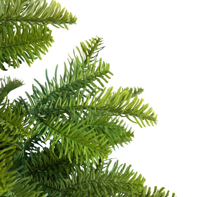 Pine Artificial Christmas Tree in Round Gingham Pot - 28" - Unlit