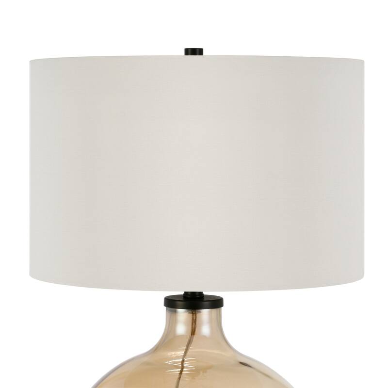 Lucia Table Lamp in Luster Glass with Linen Shade
