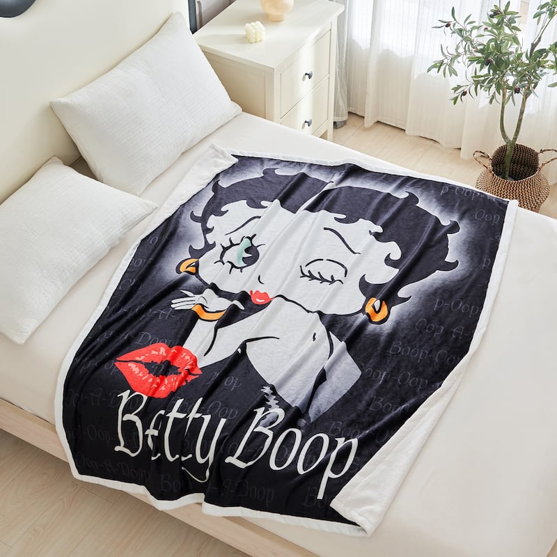 Betty Boop Super Soft Fleece Plush Throw Blanket for Couch Bed Sofa
