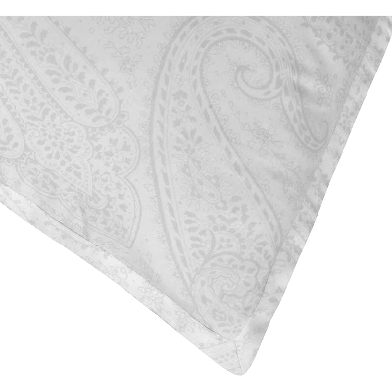Delara GOTS Certified 100% Organic Cotton 2 Inch Flange Euro Sham Set of 2, 26"X26", Angela Beige