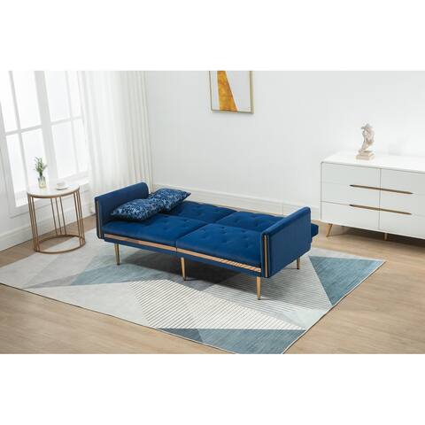 Loveseat Sofa Velvet Convertible Futon Sofa & Sofa Bed Living Room Accent Sofa