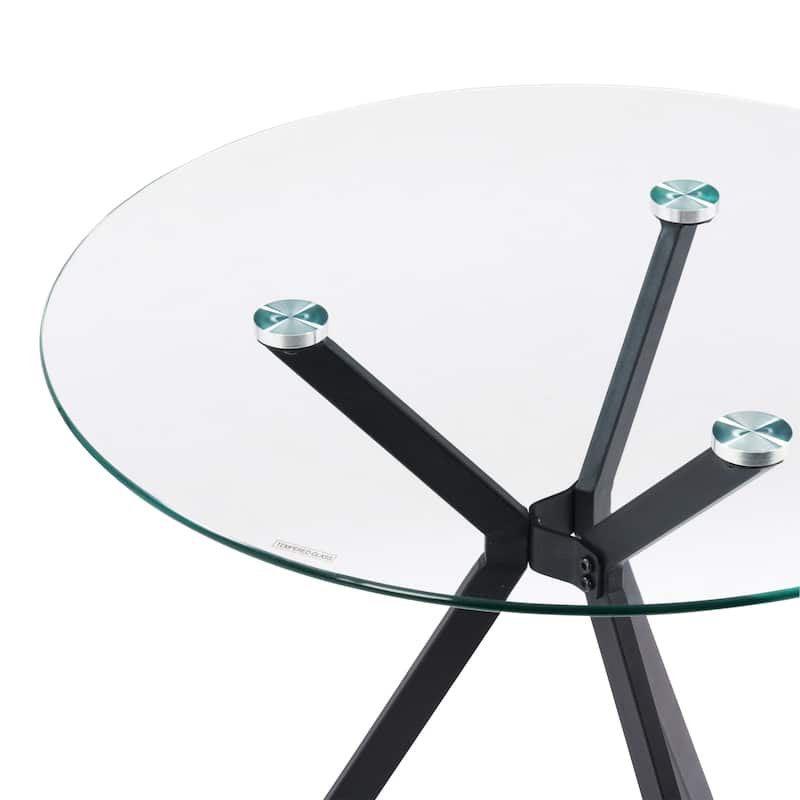 Eliana Glass Top Bistro Table