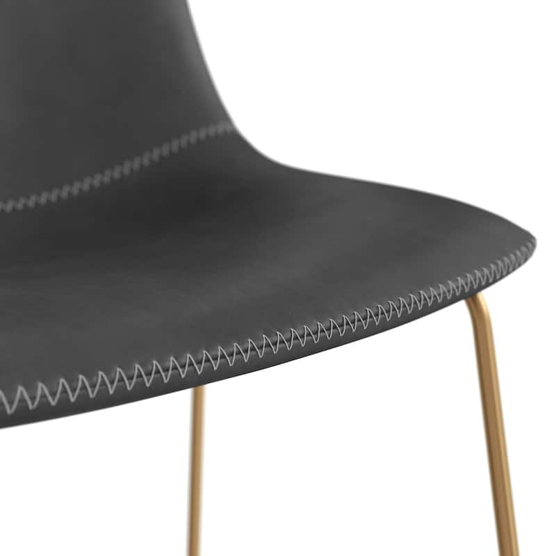 Petra Counter Height Stool with Gold Frame (Set of 2)