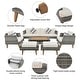 preview thumbnail 3 of 7, Outdoor Wicker 6-piece Sofa Set with Double Cushions