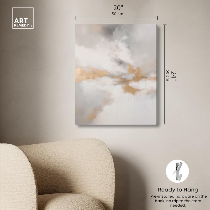Fleeting Gold I Canvas by Art Remedy, Gallery Wrapped