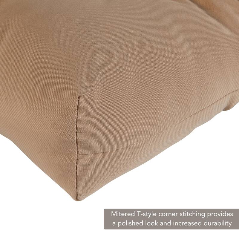 Solid Color 18-inch x 51-inch Outdoor Bench Cushion (Cushion Only)