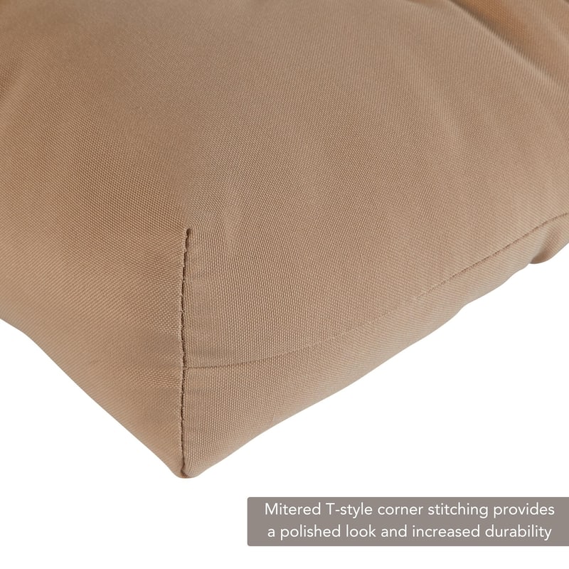 Solid Color 20-inch Outdoor Chair Cushion (Set of 2)
