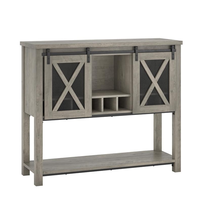 Sliding barn door sideboard