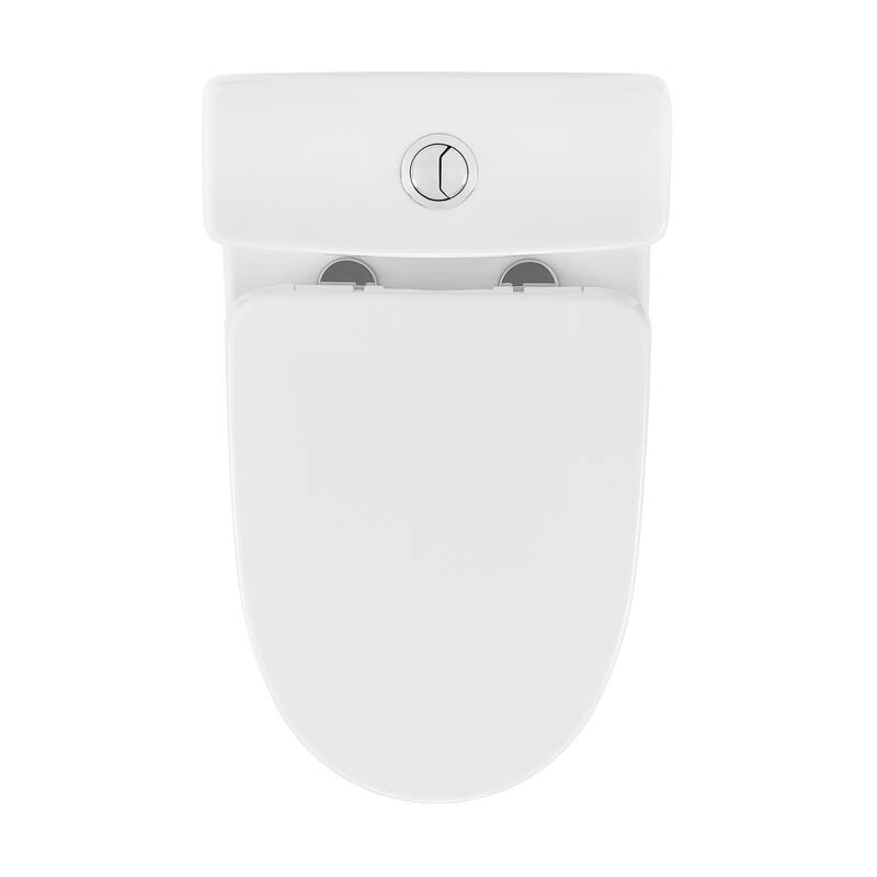 Mackenzie One-Piece 14" Rough-In 1.1/1.6 Gpf Dual Top Flush Round Toilet In Glossy White