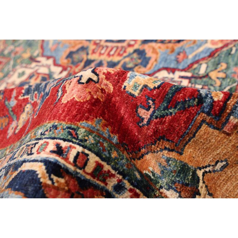 ECARPETGALLERY Hand-knotted Aryana Red Wool Rug - 6'7 x 8'4