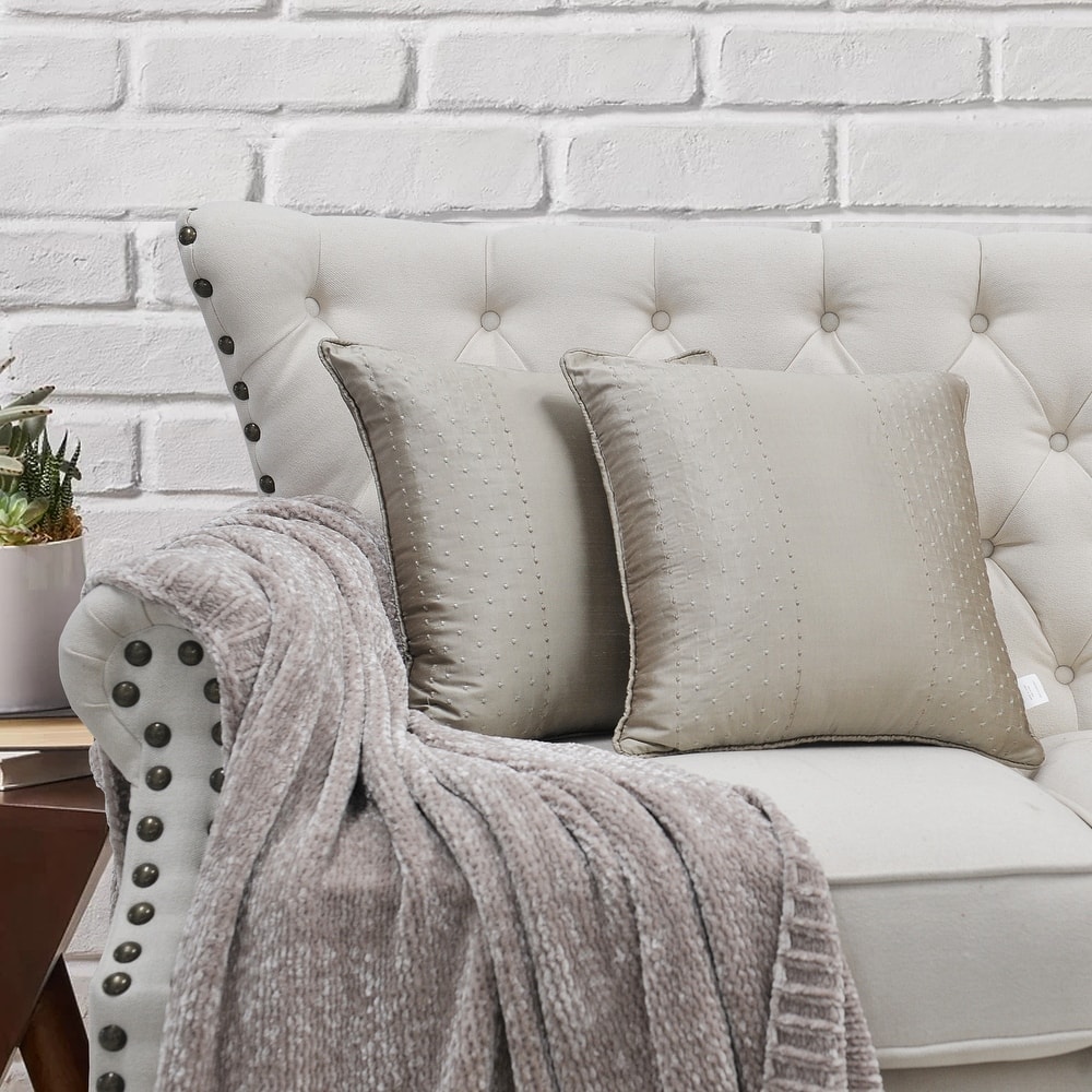 Marquesa Dots Slub Texture Pillow Shell 2 Piece Set, NO INSERT