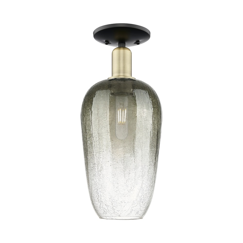 Innovations Lighting Downtown Urban - Brookhaven Flute - 1 Light 7" Semi-Flush Mount Light