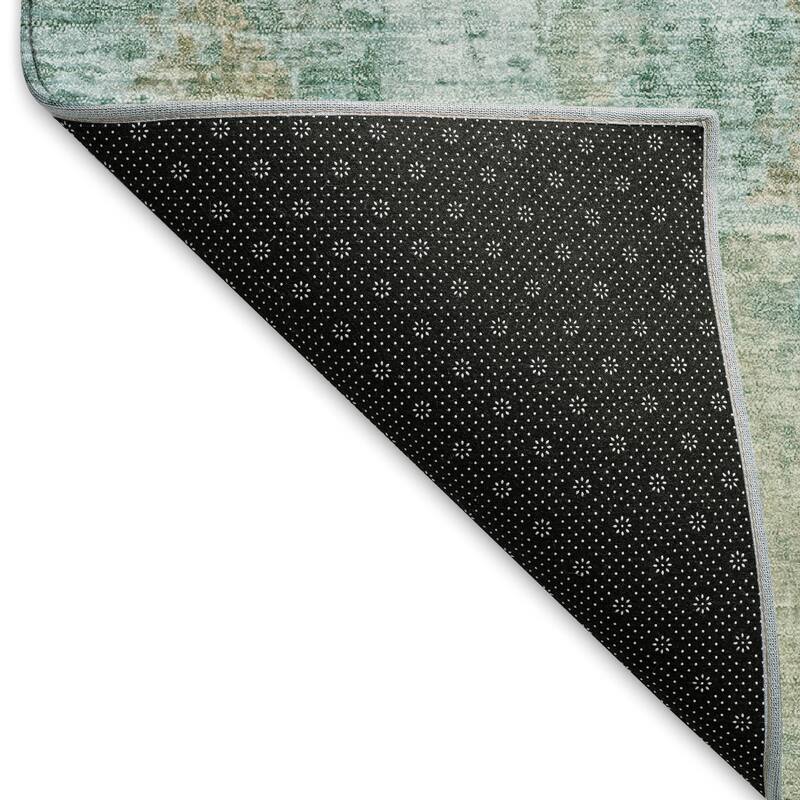 Machine Washable Indoor/ Outdoor Abstact Contemporary Chantille Rug