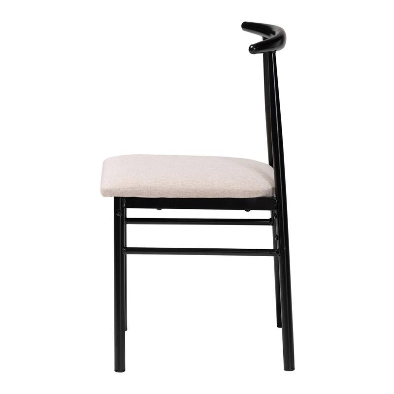 Arnold Modern Industrial Fabric and Metal 4-Piece Dining Chair Set