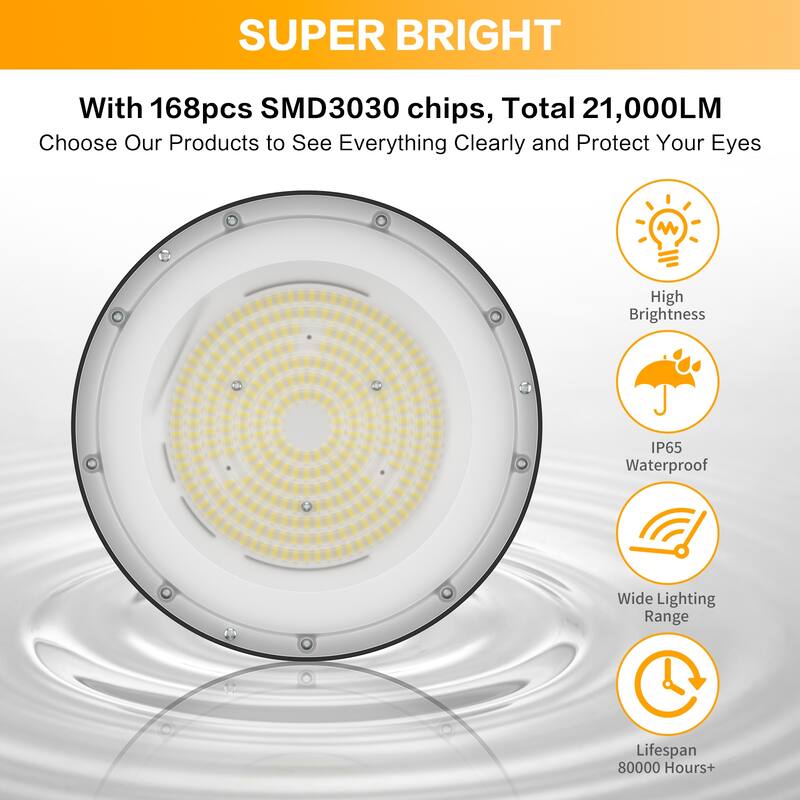 UFO LED High Bay Light 6 Pack for Warehouse and Garage