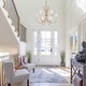 preview thumbnail 4 of 12, LALUZ Modern Farmhouse 6-Light Chandelier Crystal Drop Candle Light for Dining Living Room - Dia. 24" x H 21"