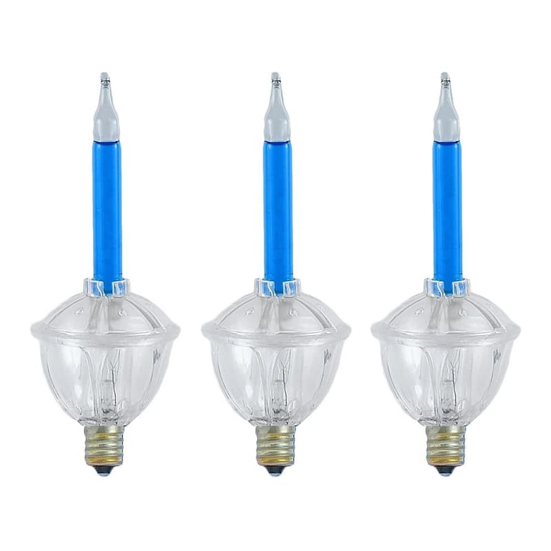 3 Pack Christmas Bubble Light Replacement Pack, Clear with Silve Glitter Liquid